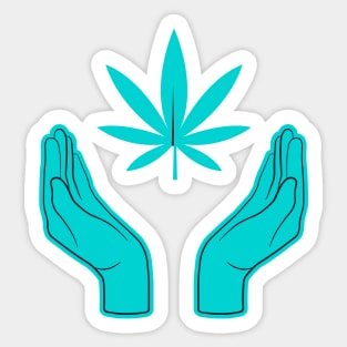 Love Weed Shirt Sticker